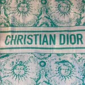 Dior Green and Cream Tote Bag NWOT